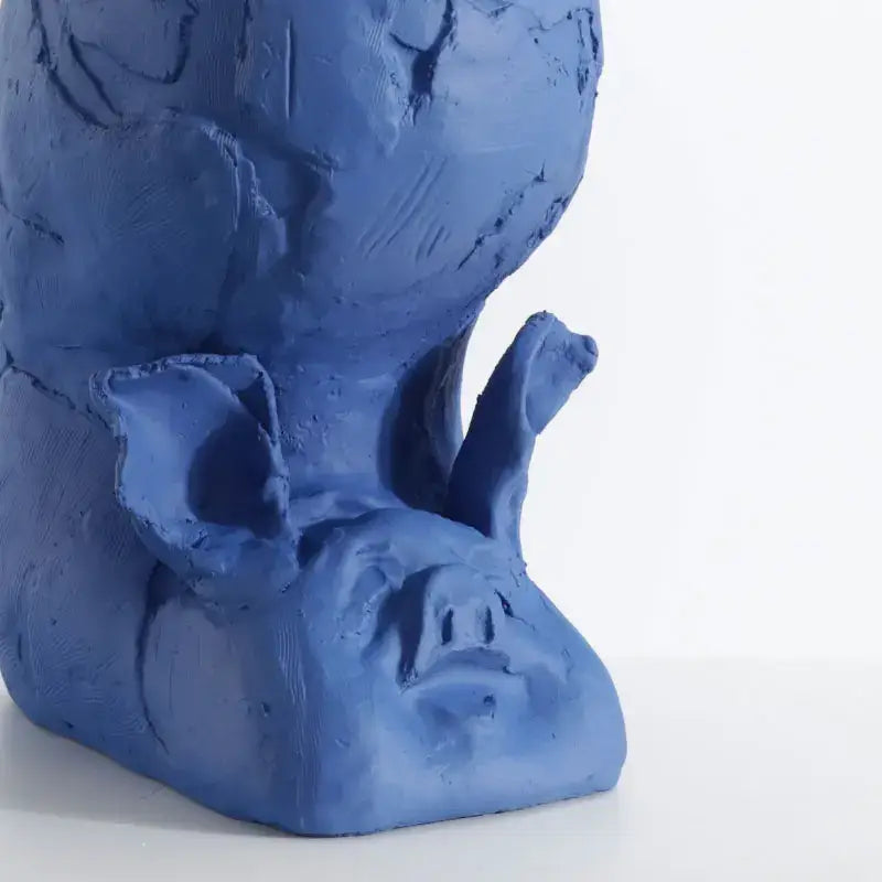 Yellow Blue Abstract Figurines