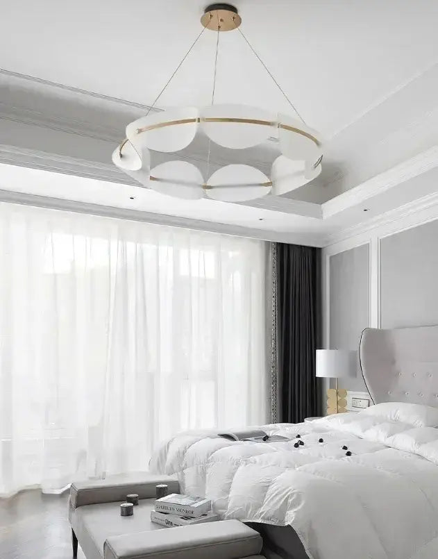 Gold Acrylic Ring Chandelier