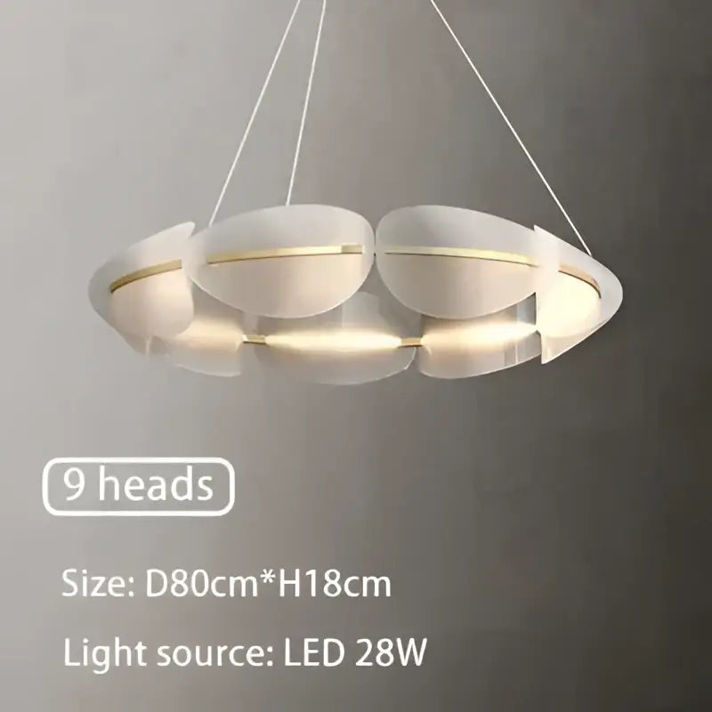 Gold Acrylic Ring Chandelier