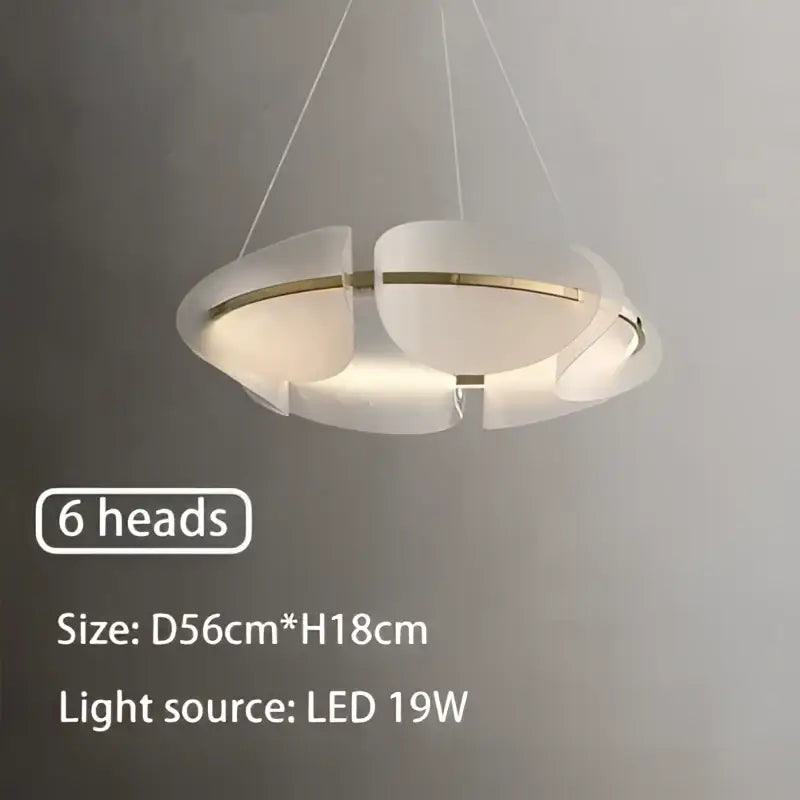 Gold Acrylic Ring Chandelier