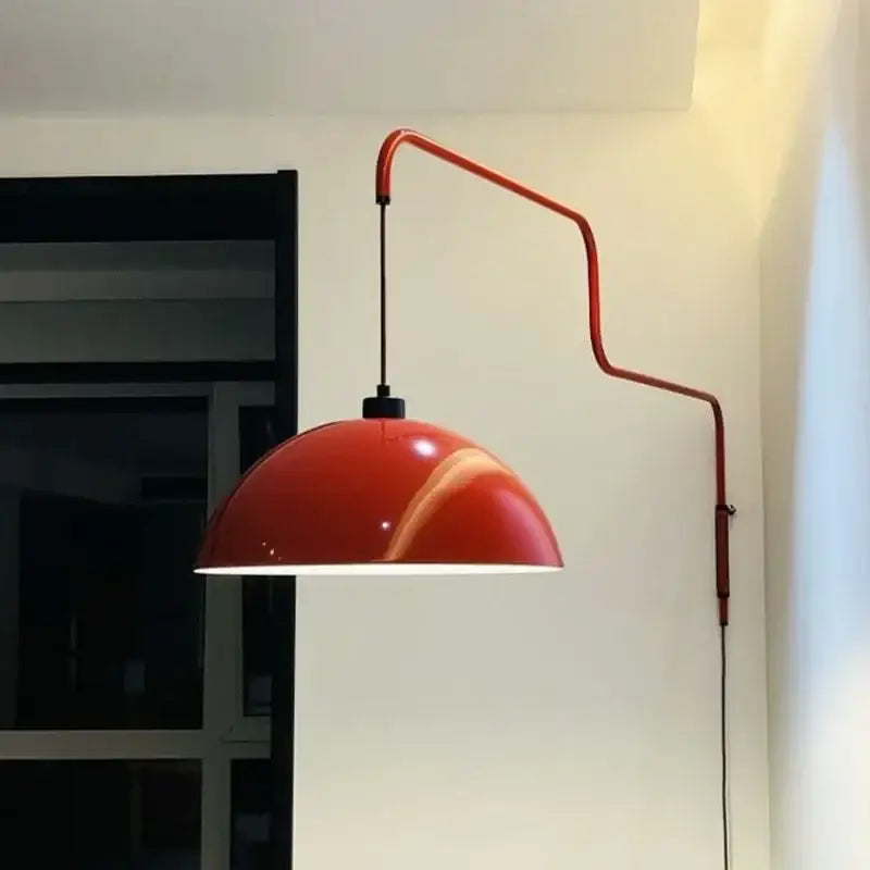 Red Nordic Dome Wall Lamp
