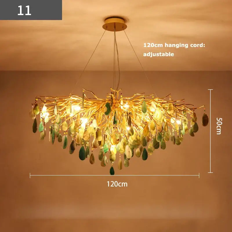 Gold Agate Chandelier