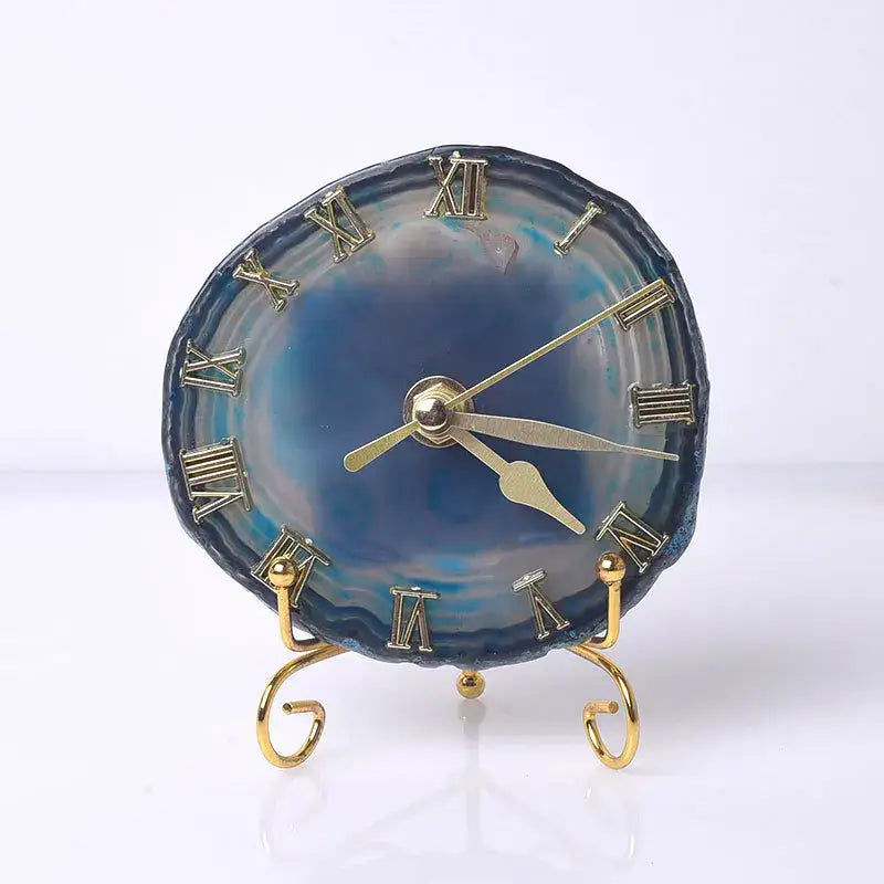 Gold Agate Wall Clock