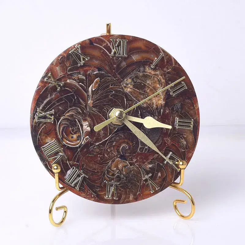 Gold Agate Wall Clock