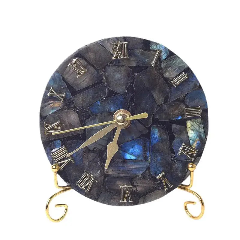 Gold Agate Wall Clock