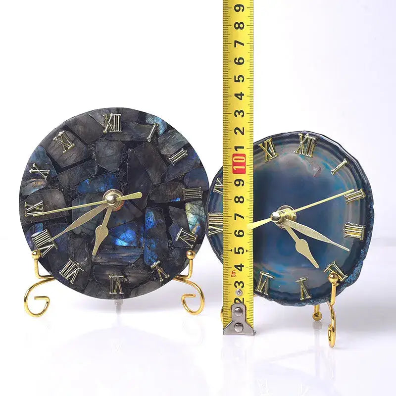 Gold Agate Wall Clock