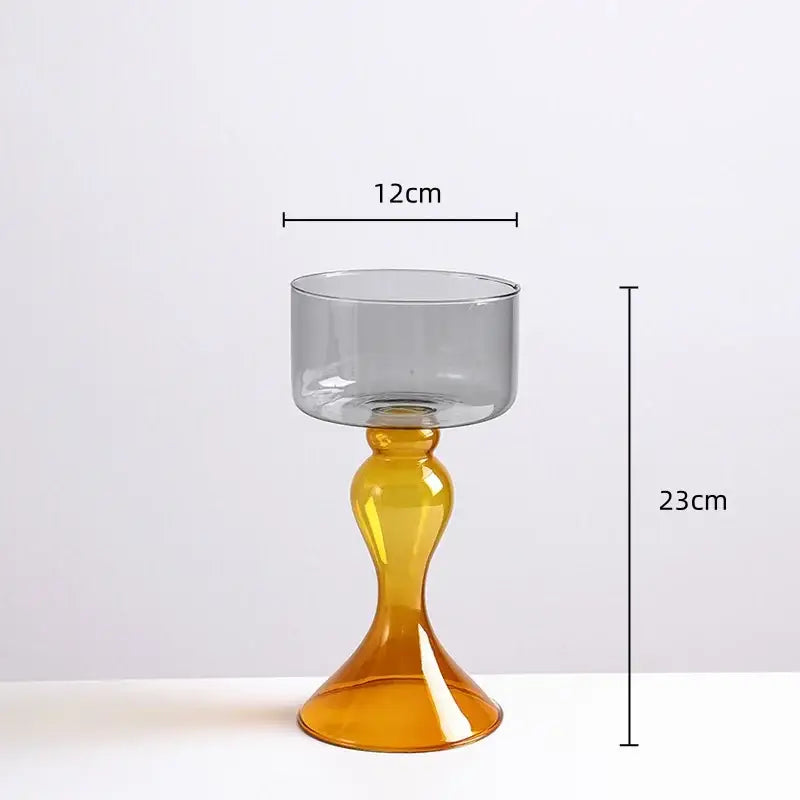 Clear Geometric Candle Holder