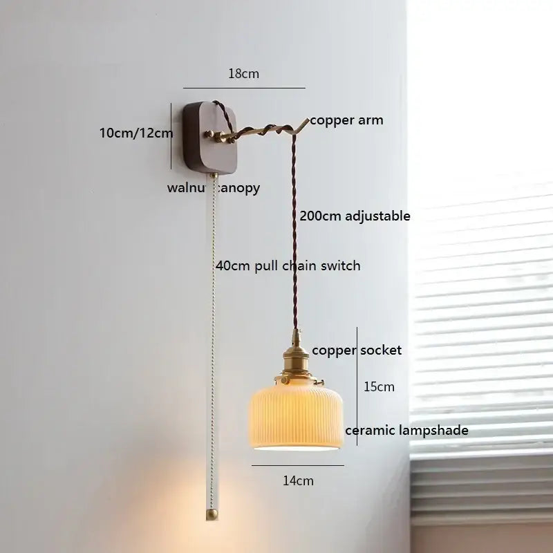 Amber Ceramic Wall Light