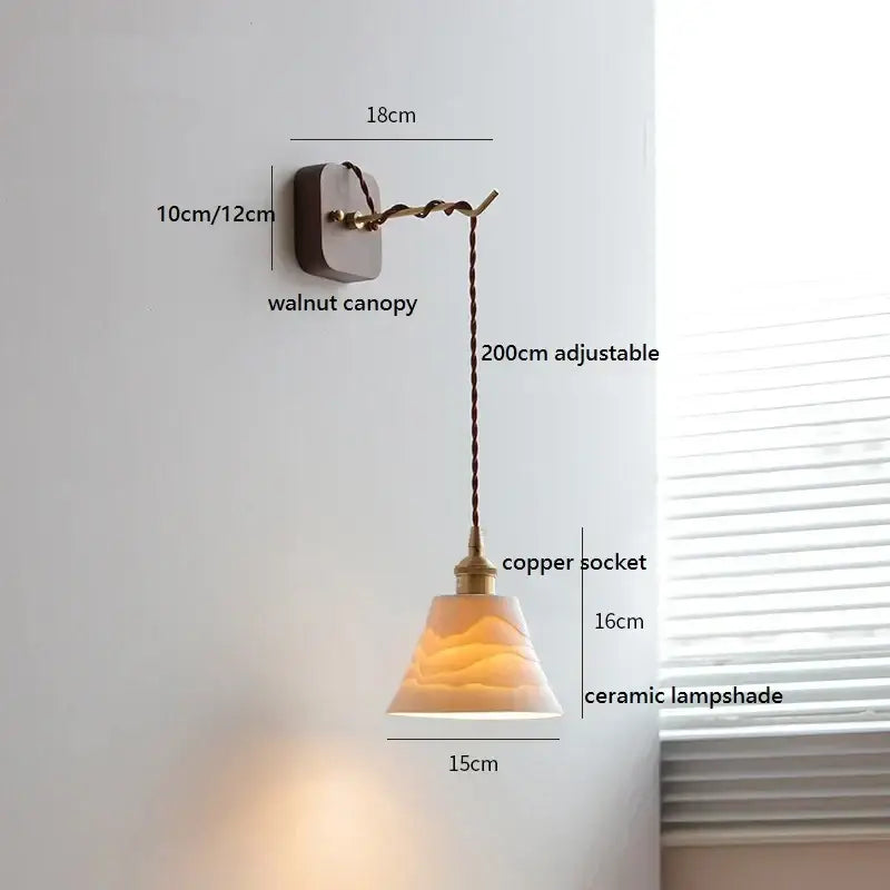 Amber Ceramic Wall Light