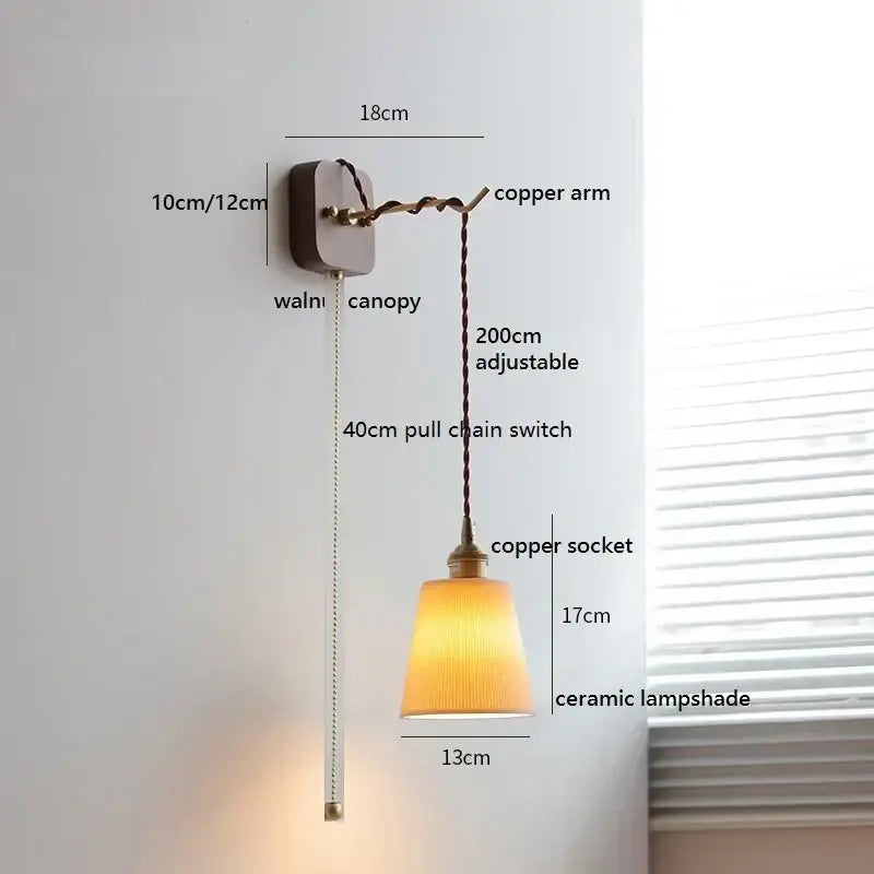 Amber Ceramic Wall Light