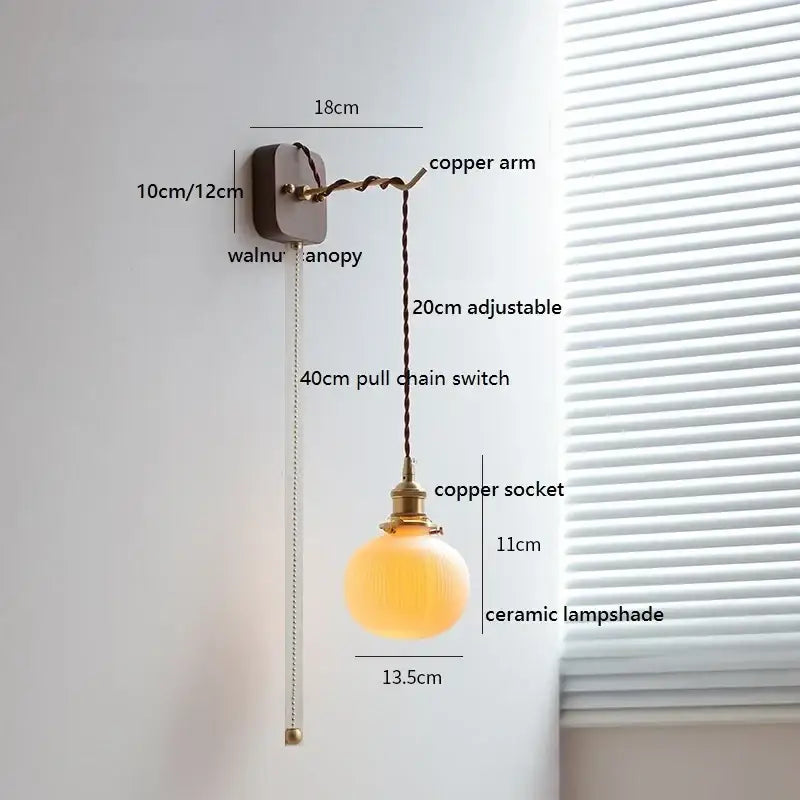 Amber Ceramic Wall Light