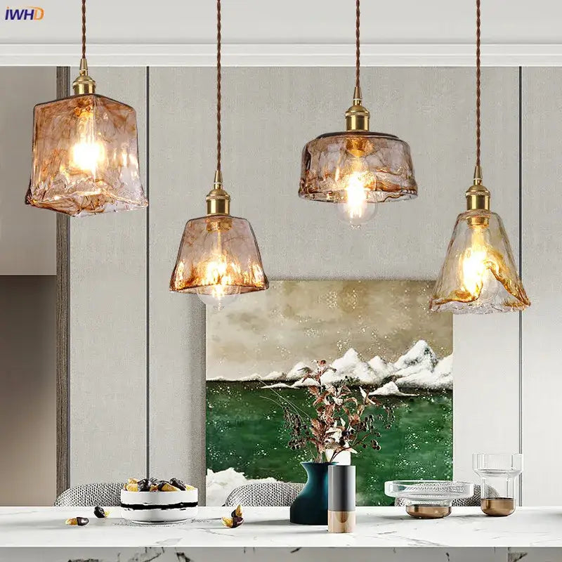 Amber Copper Pendant Lights