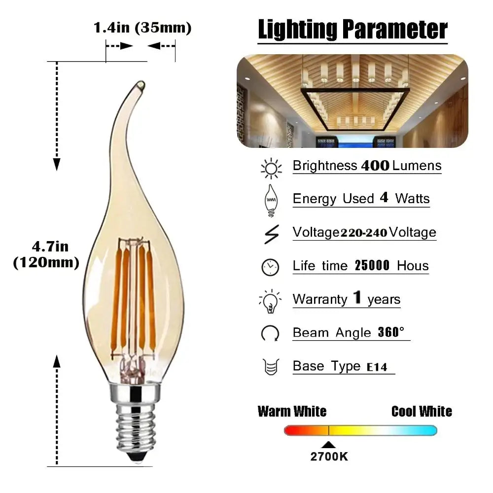Amber Dimmable LED Bulbs