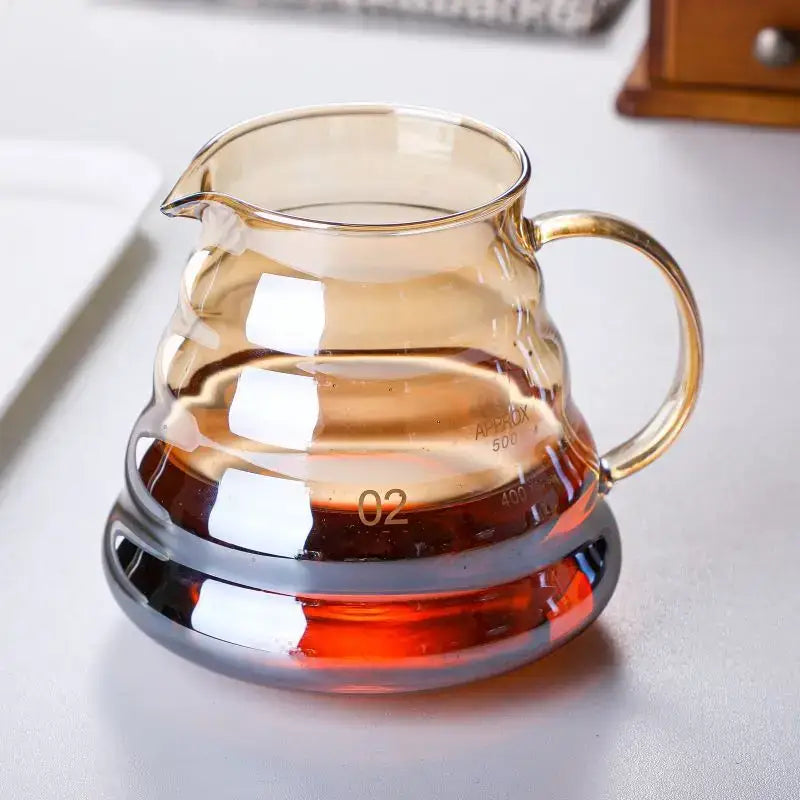 Amber Fluted Coffee Pot