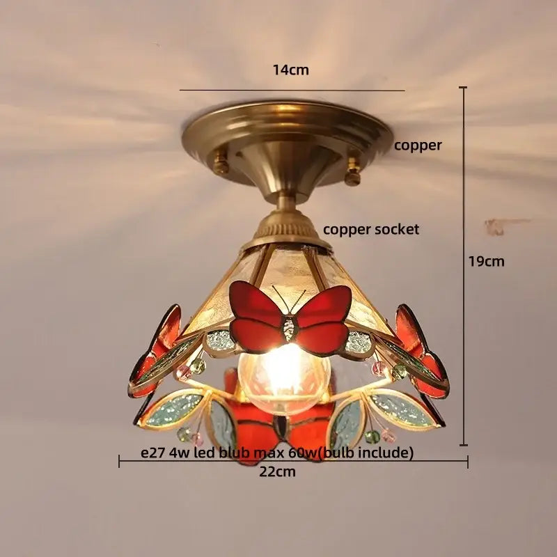 Amber Copper Ceiling Light