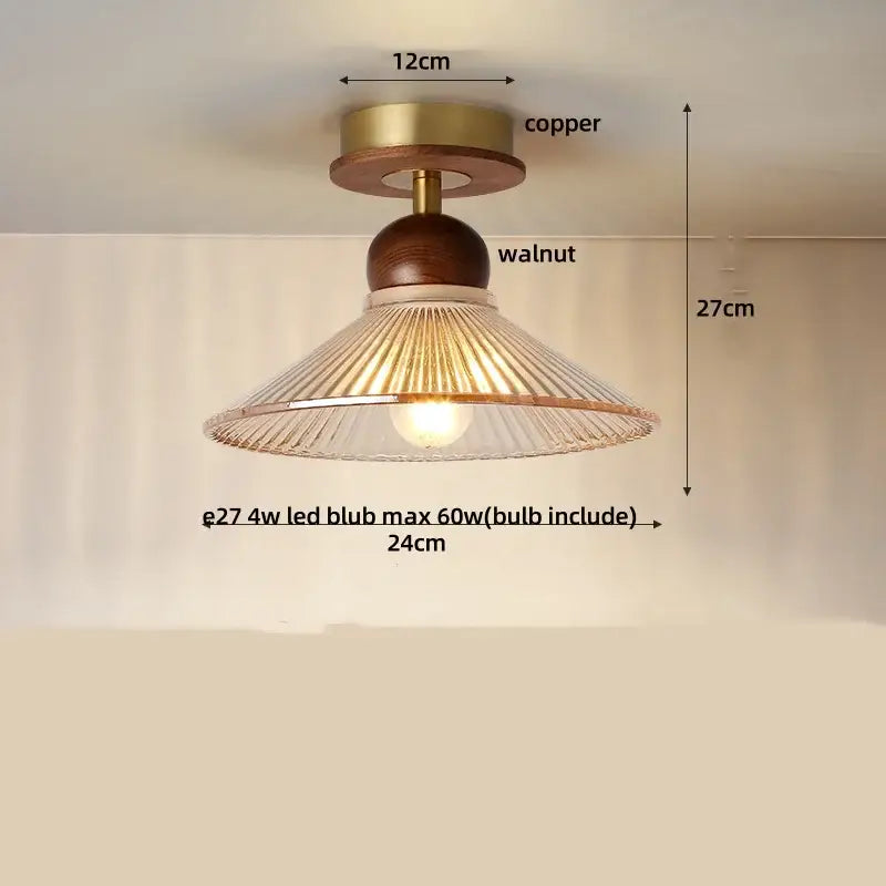 Amber Copper Ceiling Light