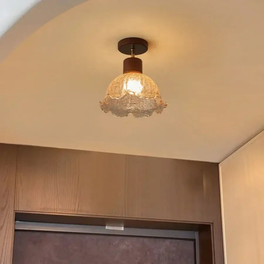 Amber Wood Ceiling Light