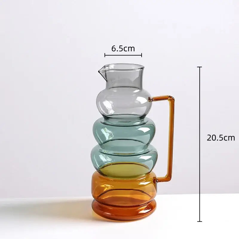 Teal Glass Bubble Vase