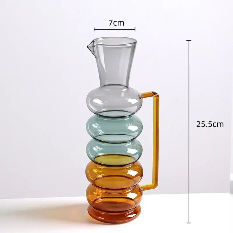 Teal Glass Bubble Vase