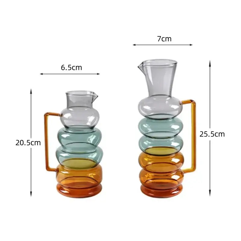 Teal Glass Bubble Vase