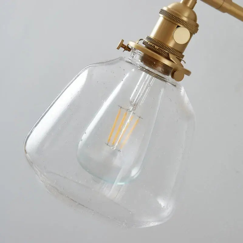 Amber Glass Rotating-Socket Wall Sconce