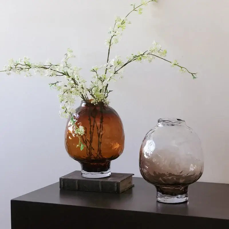 Amber Gradient Glass Vase