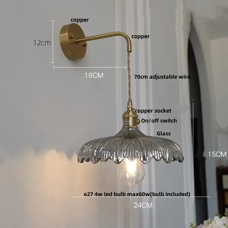 Amber Vintage LED Wall Light