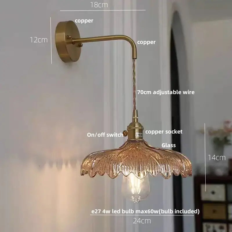 Amber Vintage LED Wall Light