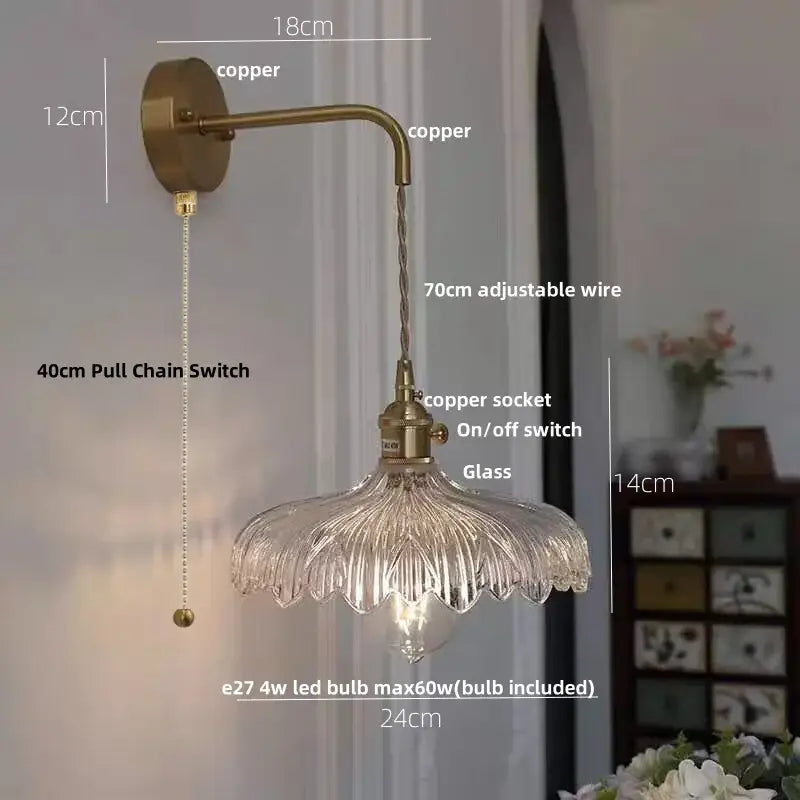 Amber Vintage LED Wall Light