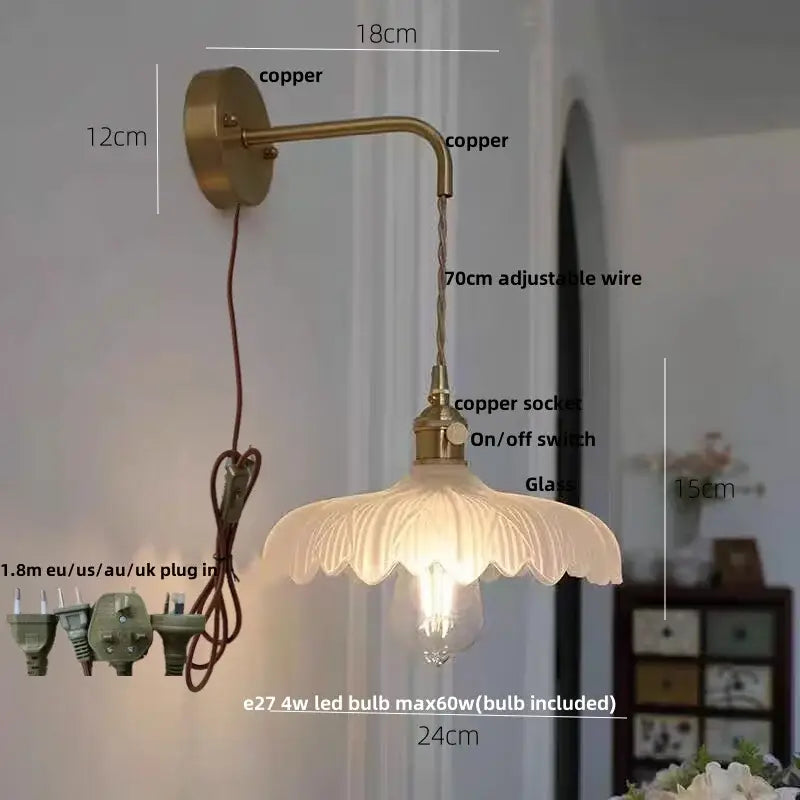Amber Vintage LED Wall Light
