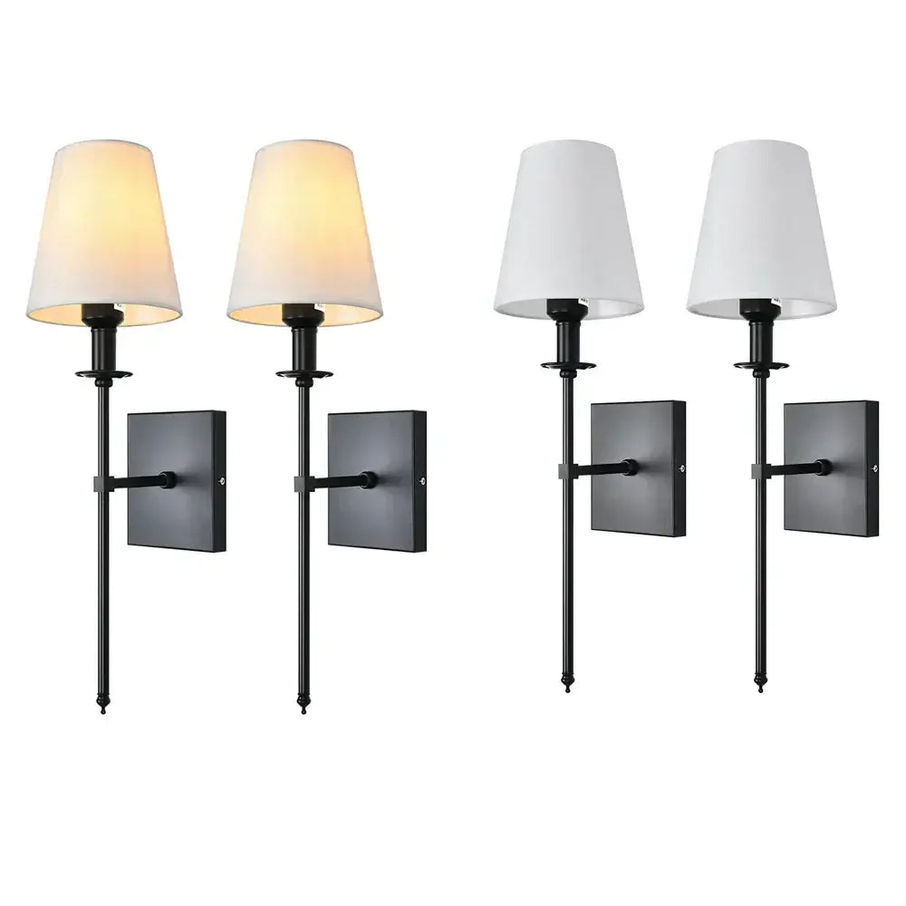 Black Adjustable Iron Reading Wall Lamp