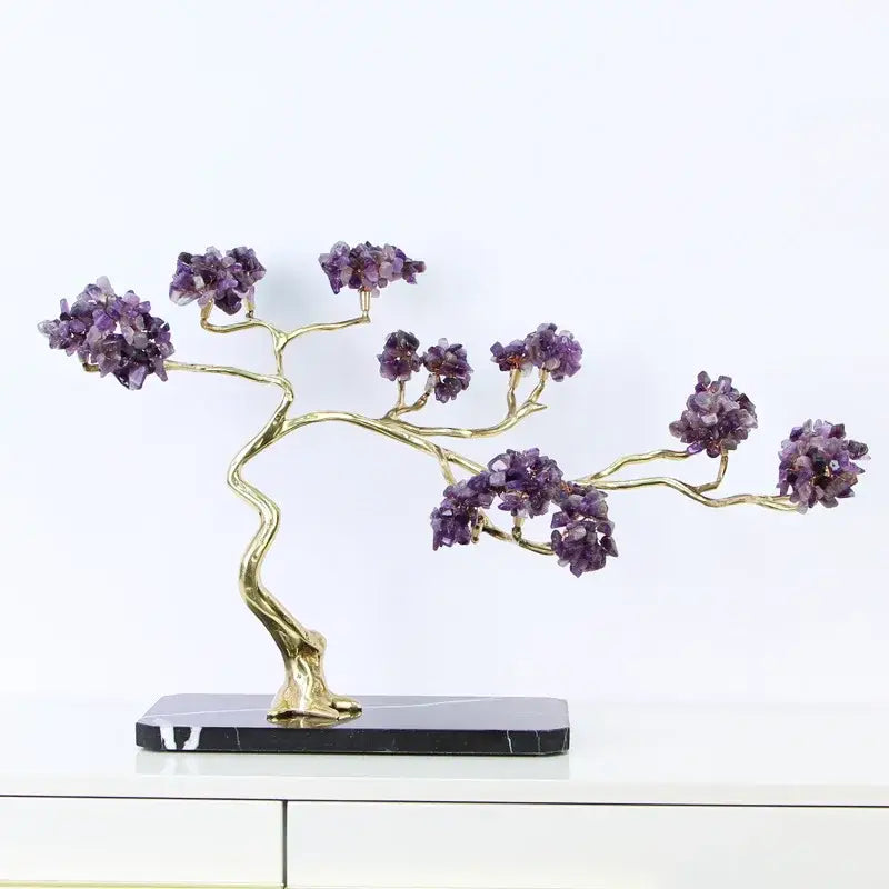Brass Amethyst Sculpture
