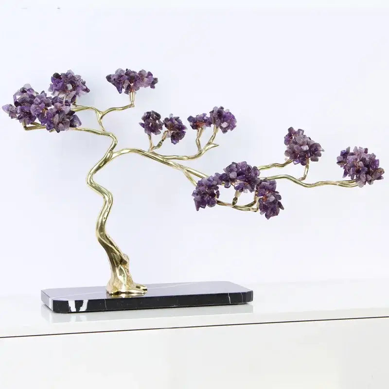 Brass Amethyst Sculpture