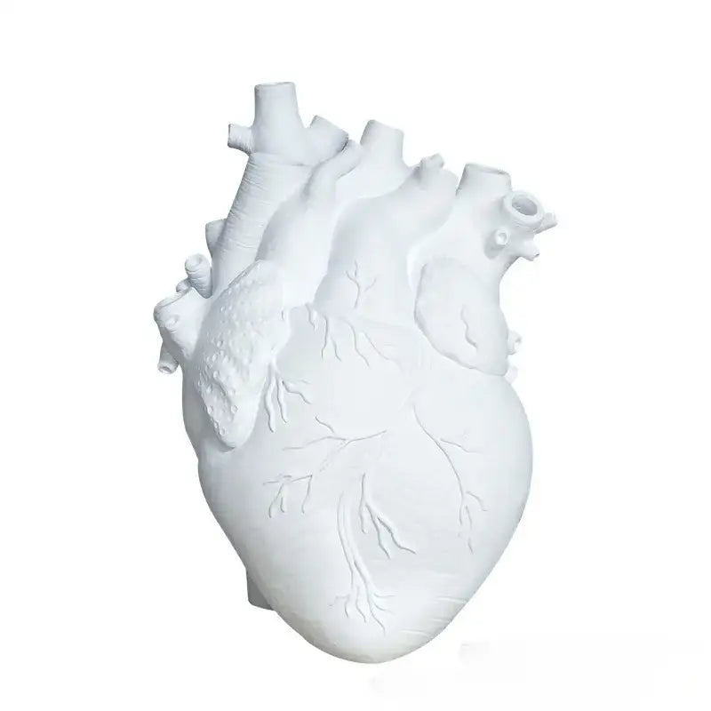 White Heart Ceramic Vase Anatomical 24cm
