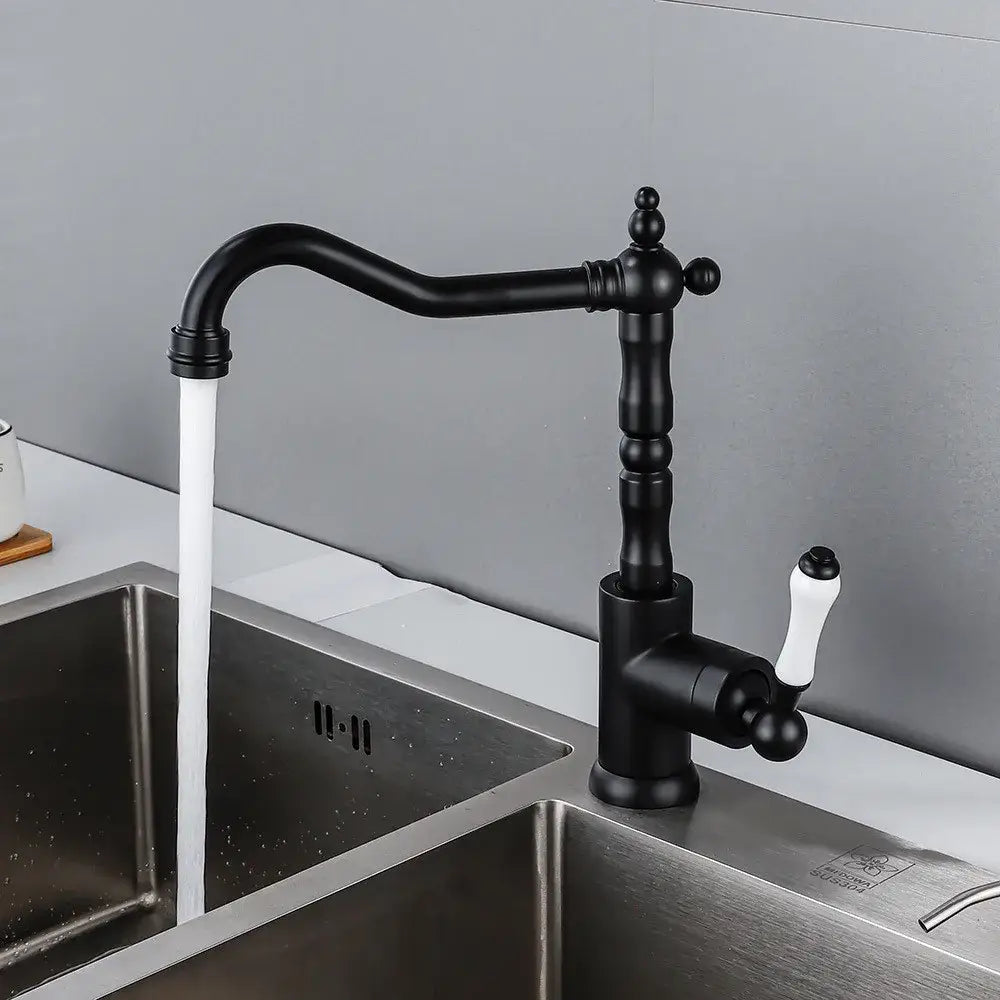 Black Ceramic Kitchen Faucet