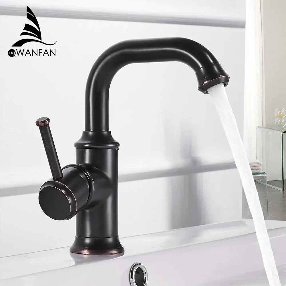 Black Brass Bathroom Faucet