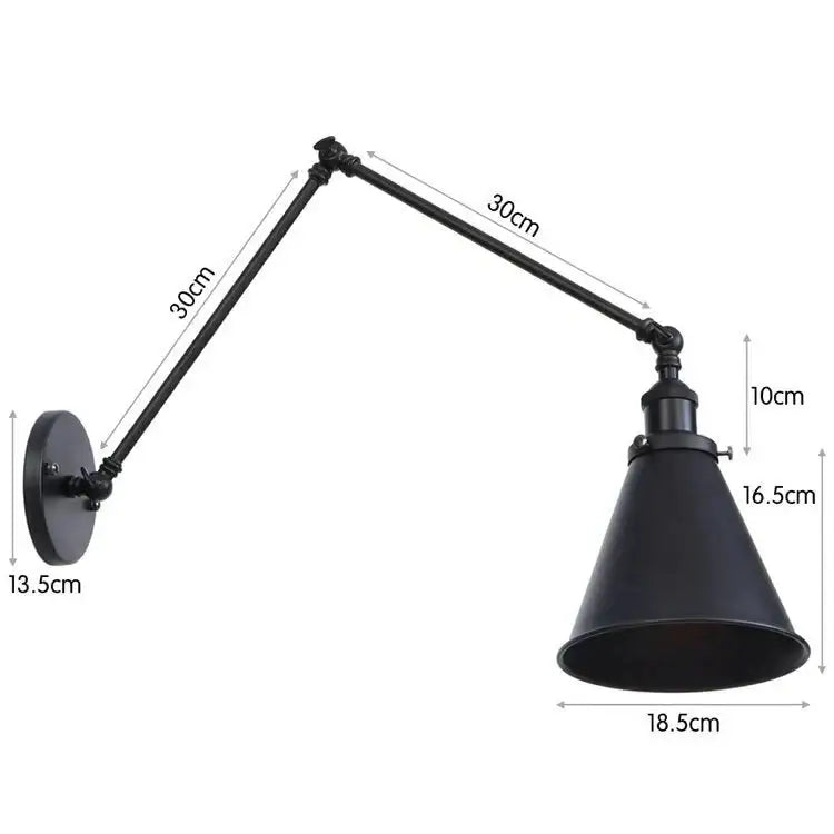 Black Adjustable Wall Lamp