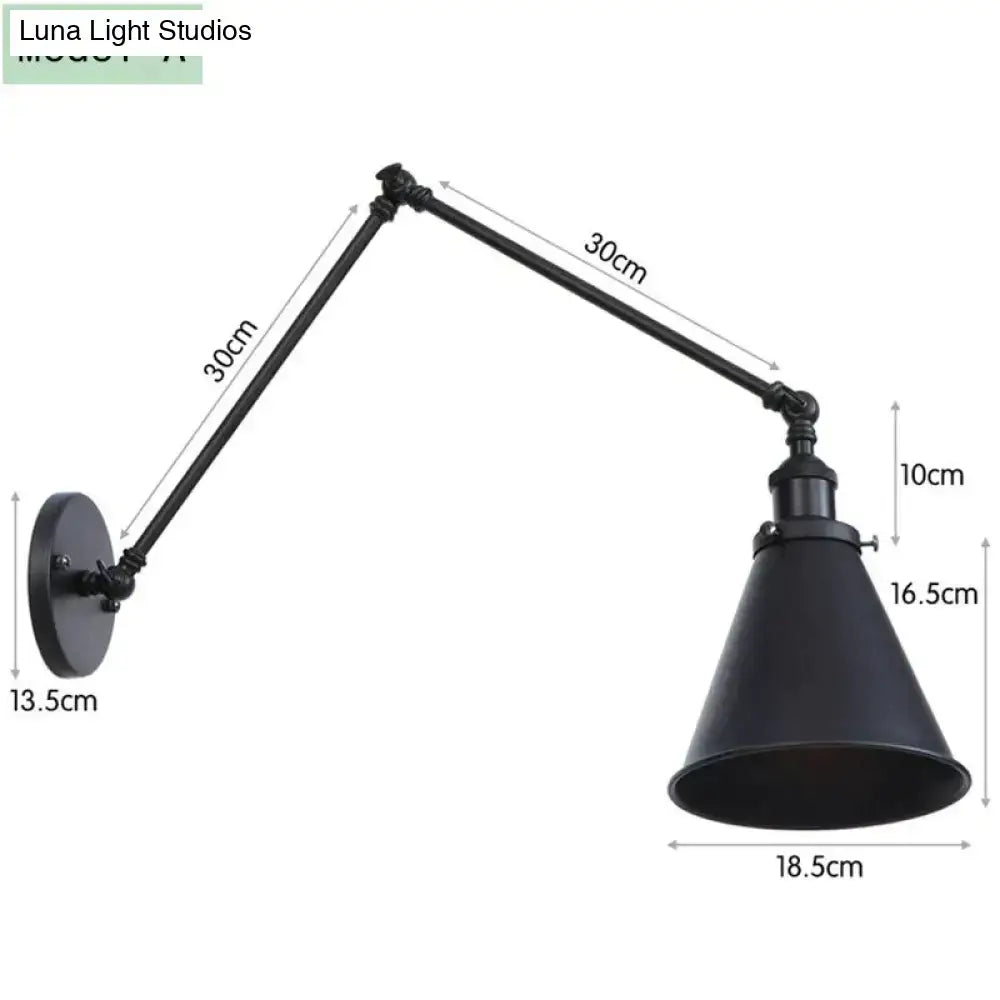 Black Adjustable Wall Lamp