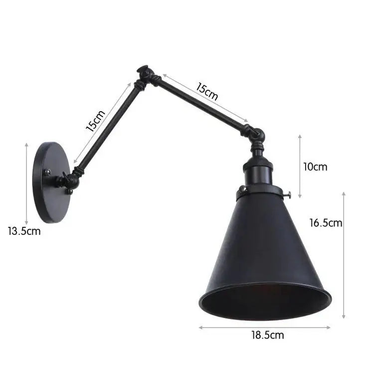 Black Adjustable Wall Lamp