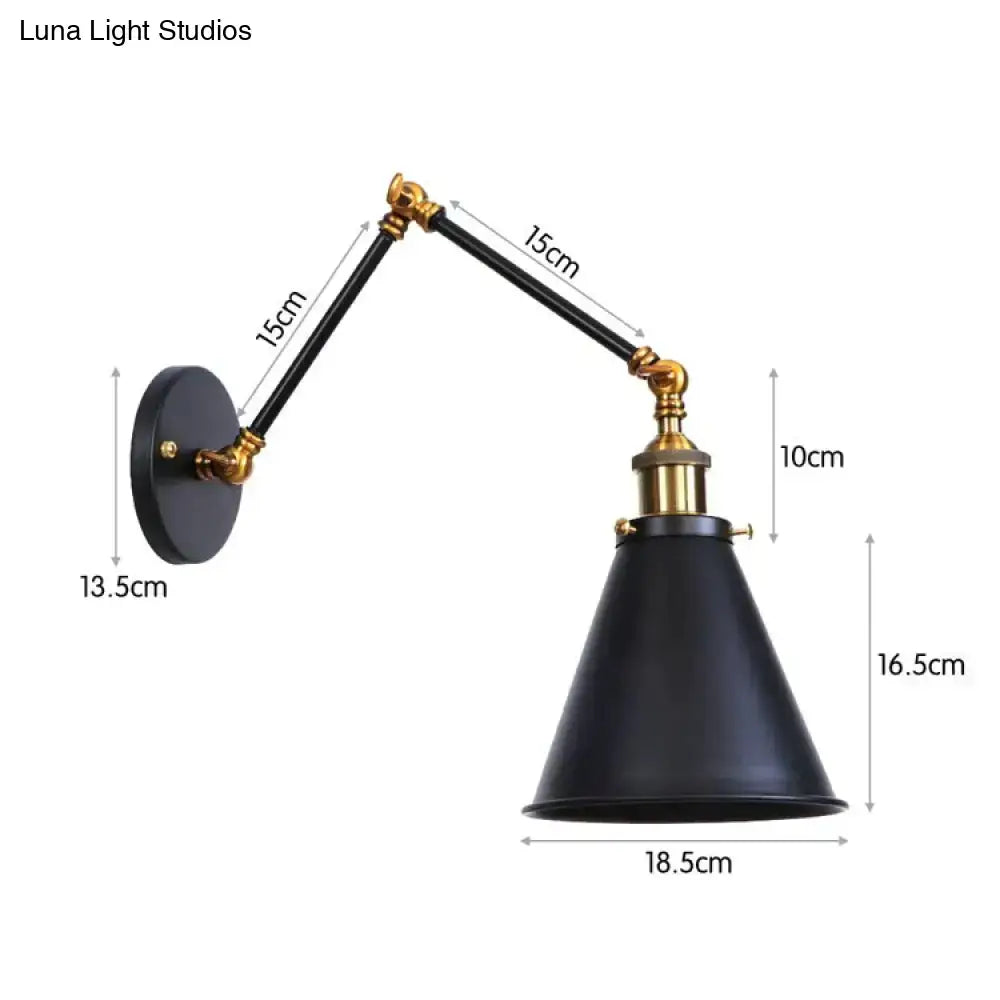 Black Adjustable Wall Lamp