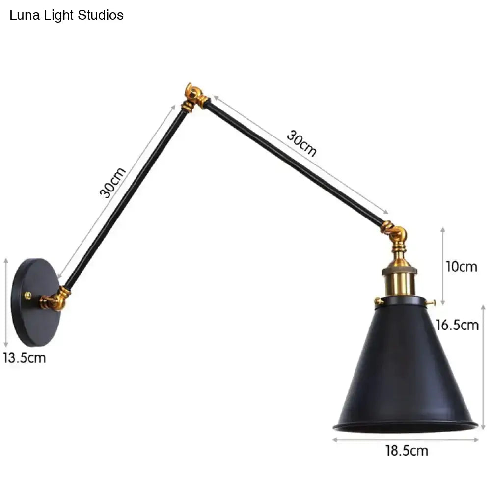 Black Adjustable Wall Lamp