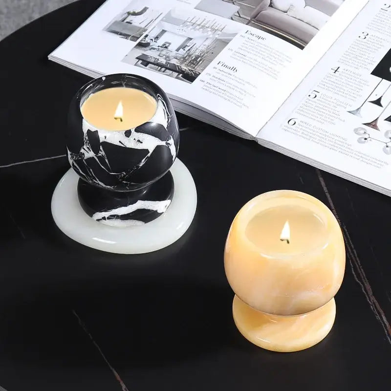 Marble Taper Candlestick Holder