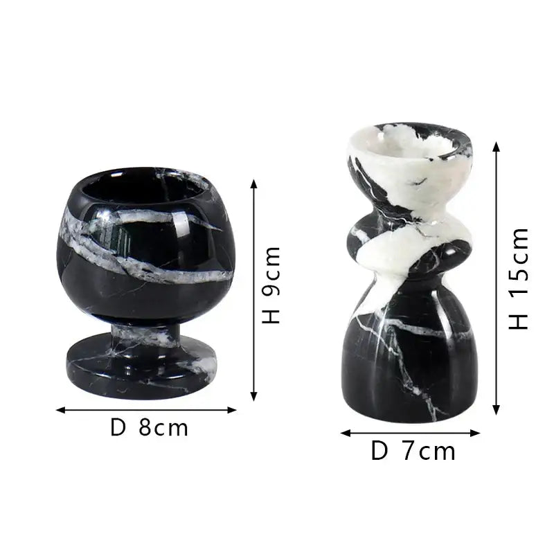 Marble Taper Candlestick Holder