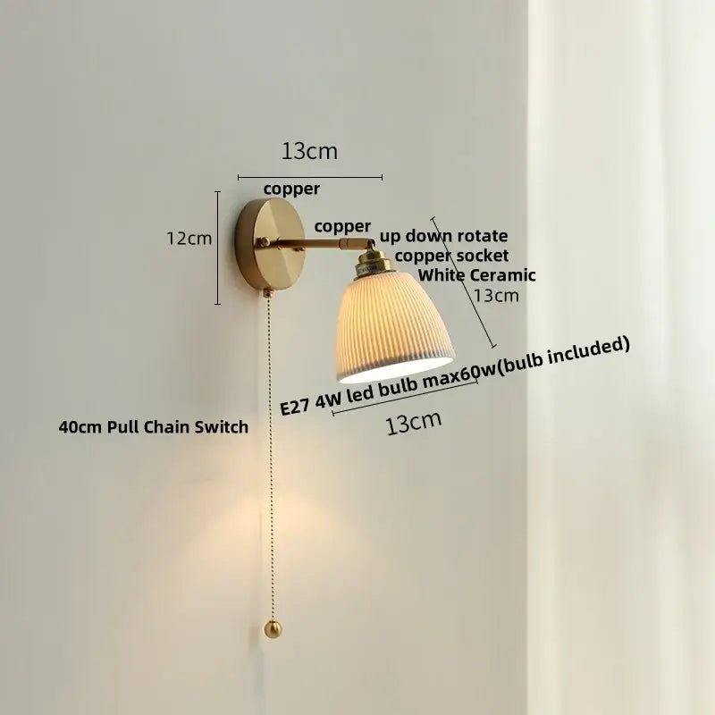 Amber Glass Adjustable Sconce