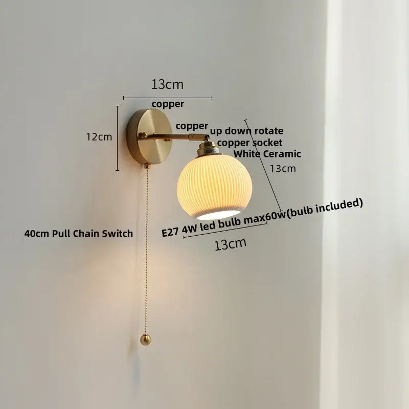 Amber Glass Adjustable Sconce