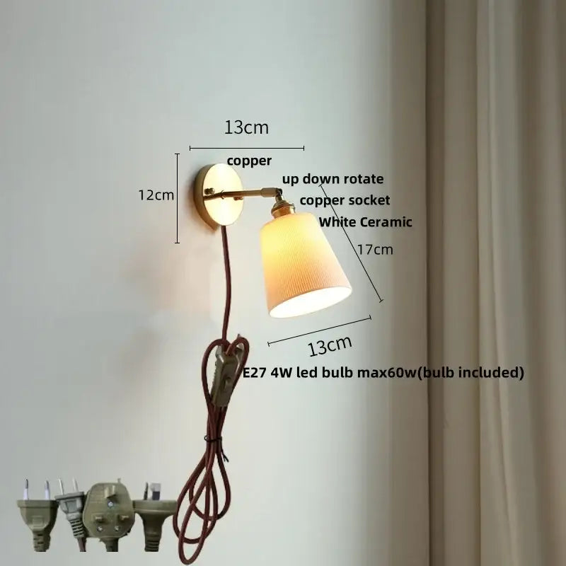 Amber Glass Adjustable Sconce
