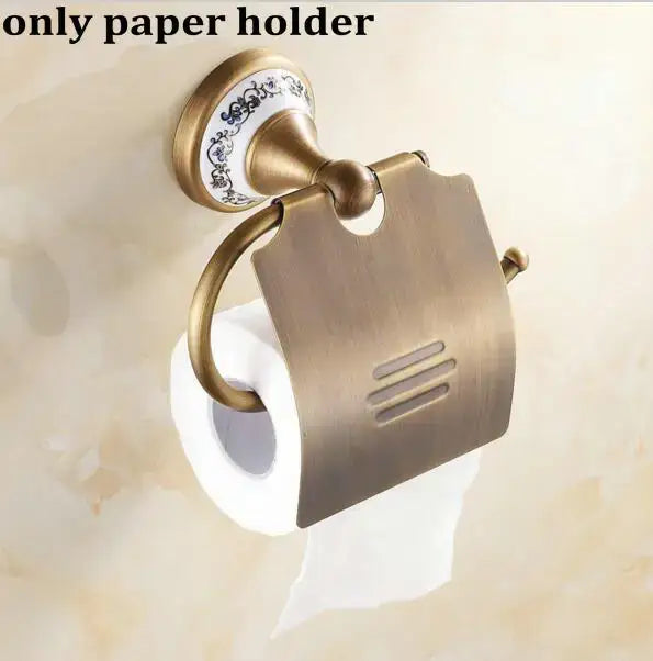 Brass Ceramic Bathroom Set