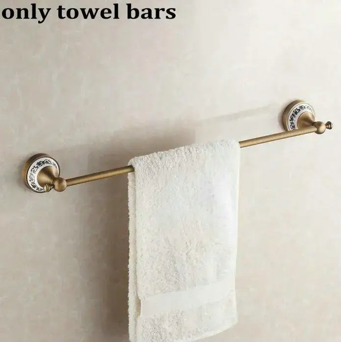Brass Ceramic Bathroom Set