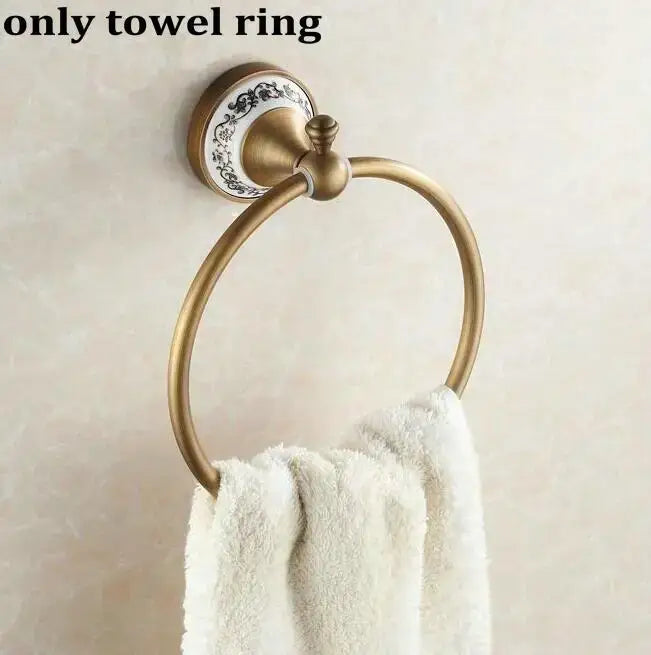 Brass Ceramic Bathroom Set