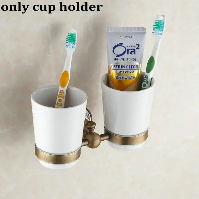 Brass Ceramic Bathroom Set